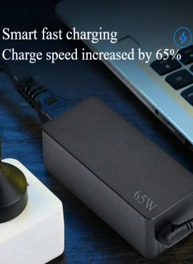 USB-C 65W replacement charger suitable for Lenovo-ThinkPad and 95% USB charging port iPad, Huawei, Samsung, Xiaomi devices, laptop power adapter cable - Image 2