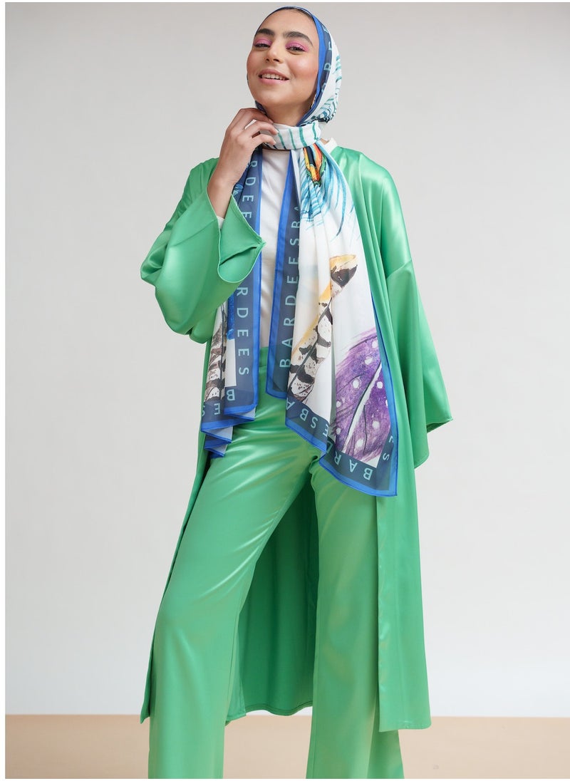 Bardees - Satin Kimono - Green - Image 1
