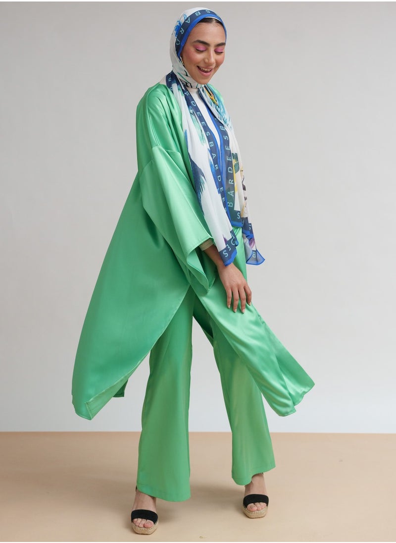 Bardees - Satin Kimono - Green - Image 1