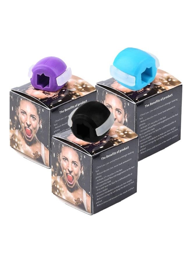 Generic 3-Piece Jaw Exerciser Device Facial Chew Muscle Training Fitness Ball  - Image 1