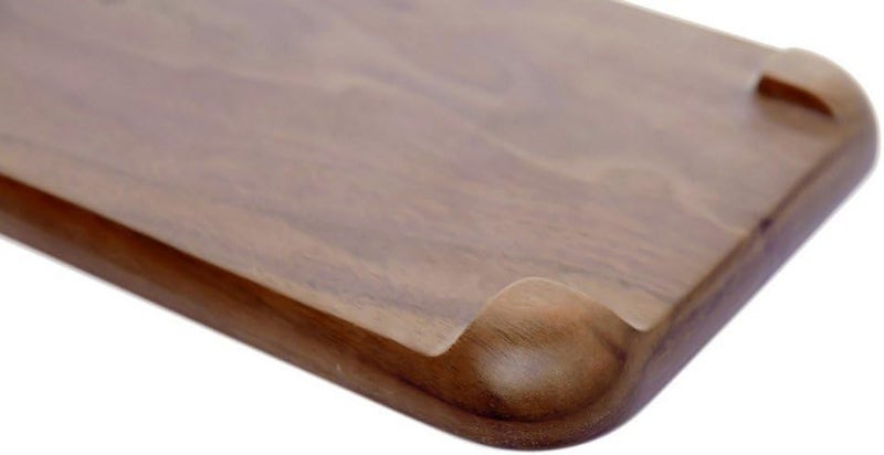 Winterworm Rustic Walnut Wooden Tray Solid Wood Serving Tray Square Rectangle Platter Tea Tray Coffee Table Tray (Rectangle Small (12x6x0.9 inch)) - Image 4