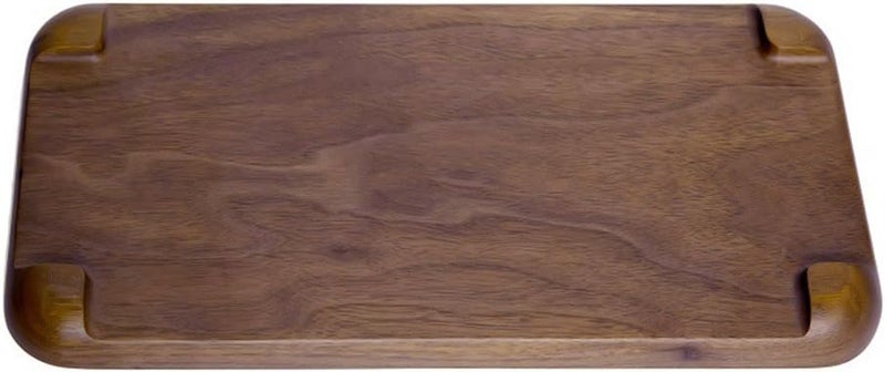 Winterworm Rustic Walnut Wooden Tray Solid Wood Serving Tray Square Rectangle Platter Tea Tray Coffee Table Tray (Rectangle Small (12x6x0.9 inch)) - Image 5