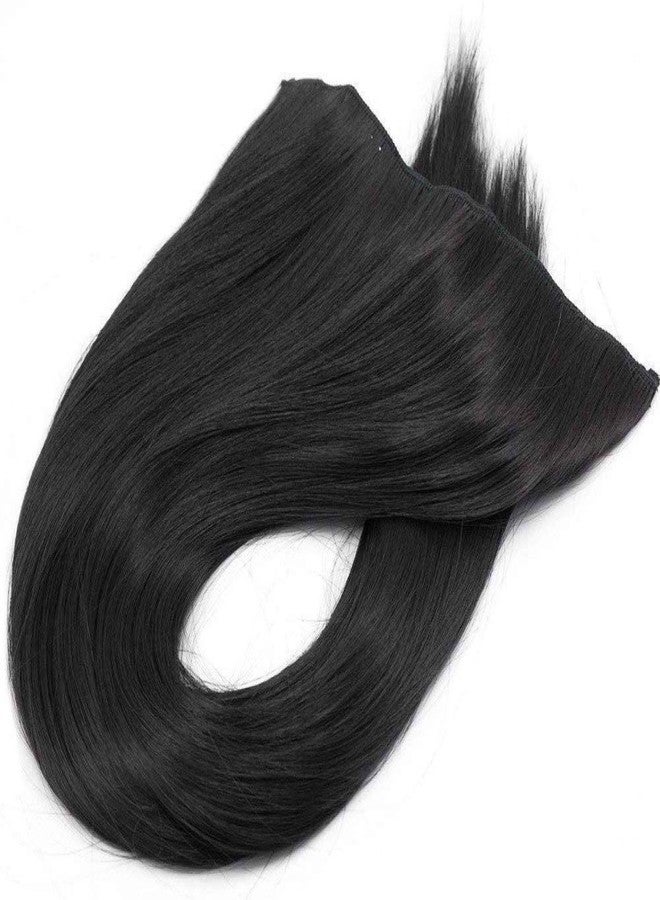 Chanderkash hair extensions for women, 5 Clips 24" Curly/Straight Hair Extension Natural Black,1-pack Full Head Curly Straight Clips in, Black - Image 5