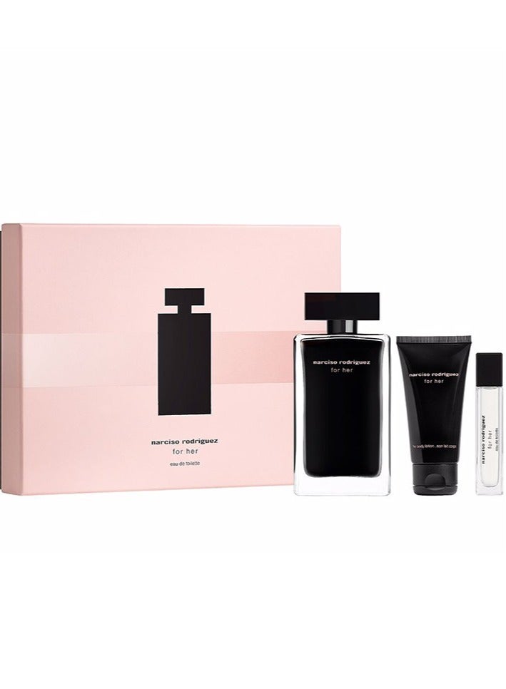 هدايا العطور مجموعة هدايا نارسيسو رودريغيز (L) EDT 100ML+B/L50ML+10ML