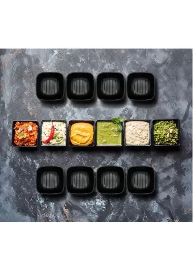 هابي هوم مجموعة 6 قطع أطباق مربعة من الميلامين للصلصة والسوشي والساشيمي والثوم – 6.7 سم (سعة 59 مل)، مثالية لتقديم الصلصات والكاتشب والمايونيز والخردل، مصنوعة من مواد عالية الجودة، متينة وآمنة، تصميم أنيق وعصري للمائدة - Image 3