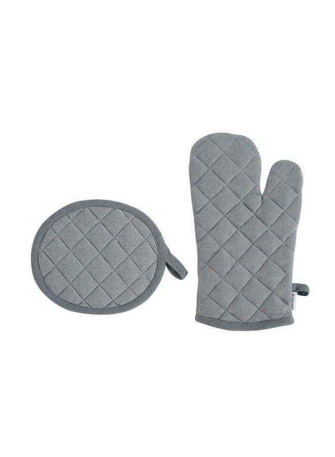 LANE LINEN Lane Linen Kitchen Towels and Dishcloths Sets - 20 Pc Kitchen Essentials for New Home, Heat Resistant Oven Mitts & Pot Holder, Absorbent Flour Sack Dish Towels, Dish Towels for Kitchen - Grey, Gray  - Image 4