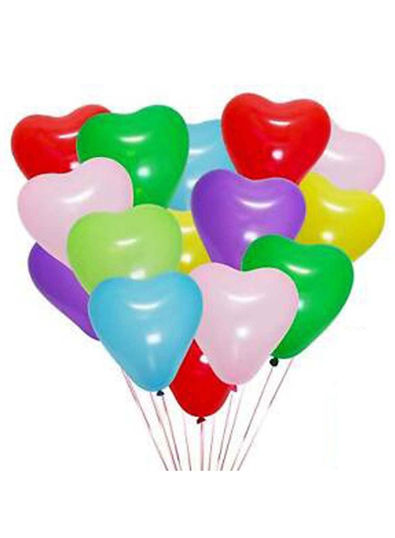 JOLLITY LLC بالونات لاتكس ملونة على شكل قلب 10 بوصة (40 قطعة) لمستلزمات حفلات الزفاف، أعياد الميلاد، عيد الحب، حفلات الخطوبة - Image 1