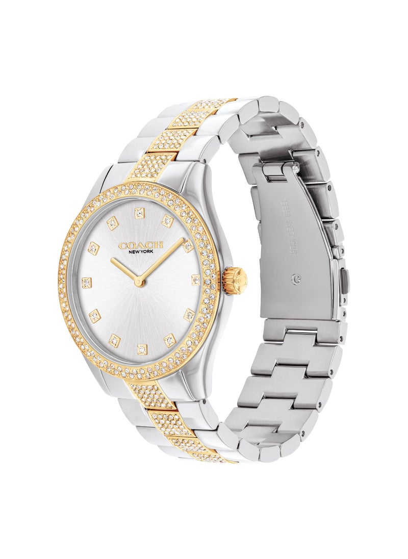 COACH COACH WATCHES ROUND ANALOG UNISEX'S SILVER CASE WATCH - 14400034  - Image 1