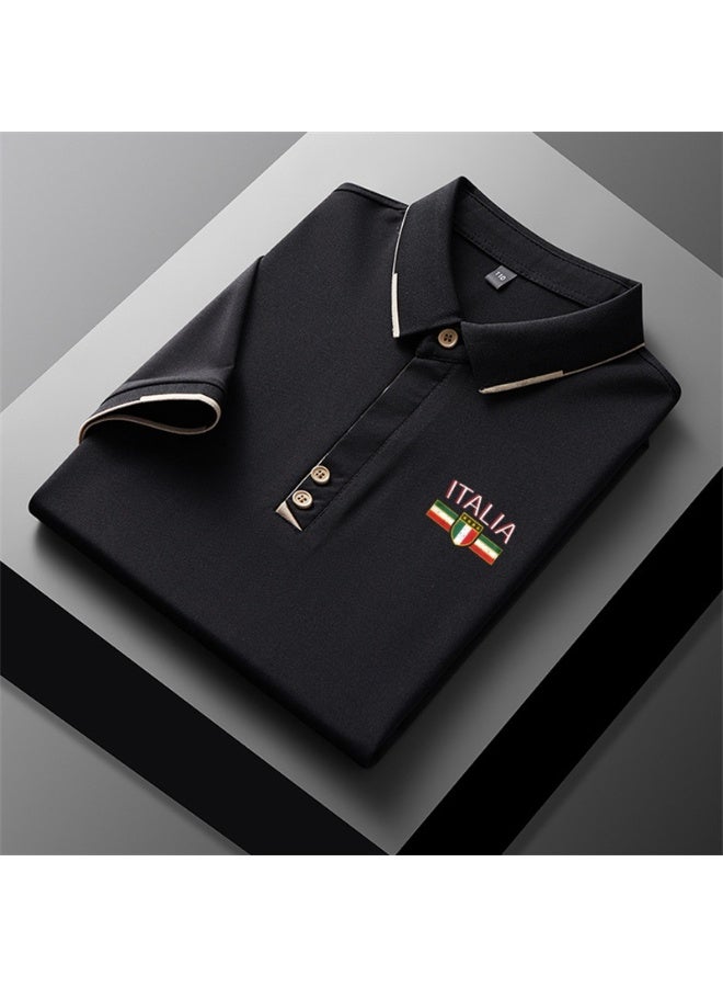 High-end new men’s premium casual/business/team wear leisure print polo shirt.