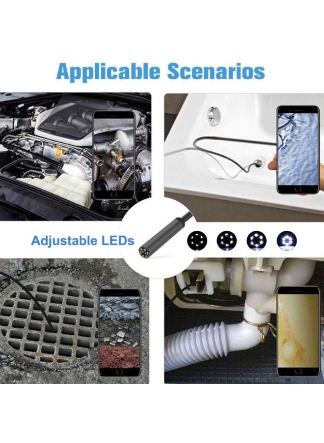 MatLogix كاميرا منظار AIGO DGTL بعدسة 7 ملم وسلك 5 متر – كاميرا فحص ضد الماء مع إضاءة LED لهواتف أندرويد وموصل Type-C مجاني - Image 3