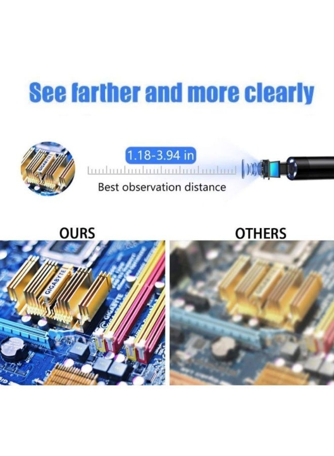 MatLogix كاميرا منظار AIGO DGTL بعدسة 7 ملم وسلك 5 متر – كاميرا فحص ضد الماء مع إضاءة LED لهواتف أندرويد وموصل Type-C مجاني - Image 2