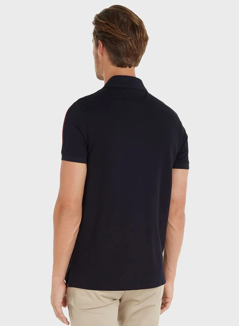 TOMMY HILFIGER Logo Striped Polo Shirts