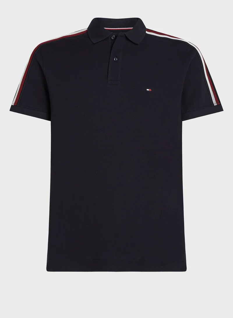 TOMMY HILFIGER Logo Striped Polo Shirts