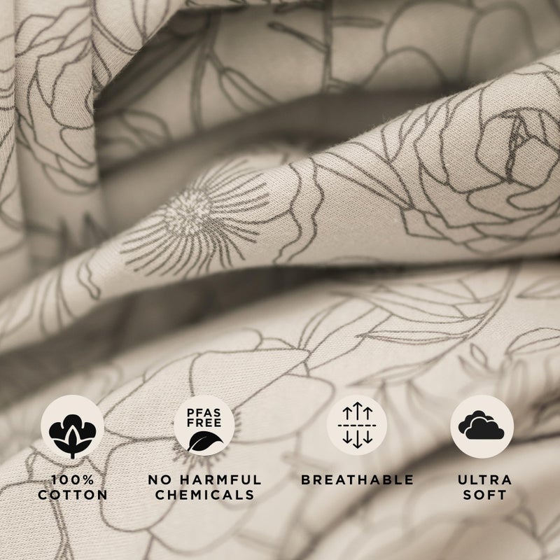 Moby Baby Wrap Carrier Classic by Petunia Pickle Bottom for Newborns to Toddlers (8-33lbs), Infant Sling Carrier, Lightweight & Hands Free Design, Adjustable for All Body Types (Seaside Poppies) - Image 4