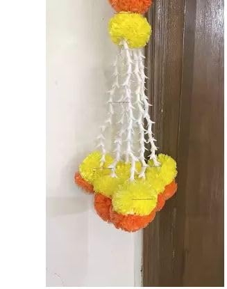 SP SELLPLUS Sellplus Artificial Marigold Genda Guccha Bandhanwar for Decoration Festival Decoration Office Decoration Wedding Decor Enhance Your Space - Image 3