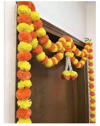 SP SELLPLUS Sellplus Artificial Marigold Genda Guccha Bandhanwar for Decoration Festival Decoration Office Decoration Wedding Decor Enhance Your Space - Image 2