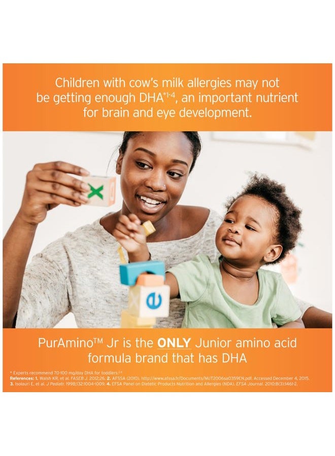Enfamil PurAmino Junior Hypoallergenic Toddler Drink, for Severe Food Allergies, Omega-3 DHA, Iron, Immune Support, Unflavored Powder Can, 14.1 Oz - Image 4