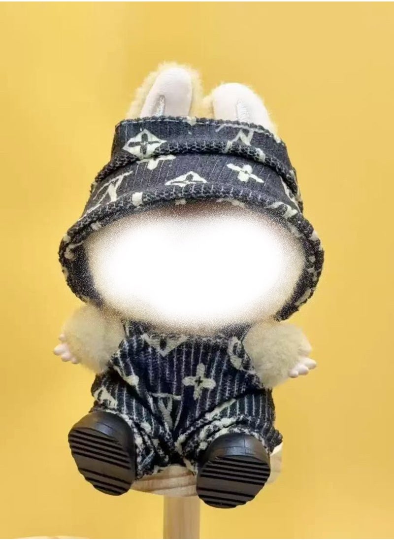 LABUBU Labubu Doll Clothing Set, suitable for hanging plush dolls up to 17cm, interchangeable clothing for first, second, and third generation vinyl collectible dolls, durable and stylish accessories, suitable for creative games 