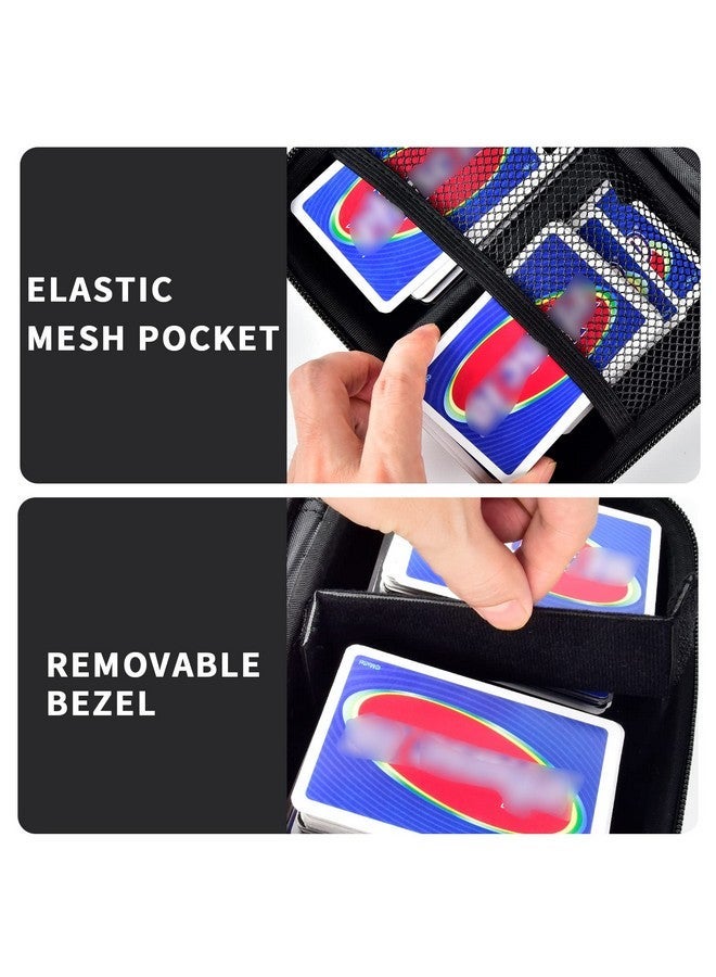 PAIYULE Hard Case Compatible with Phase 10 Card Game/for Skip Bo/for TACO/for Unstable. Fits up to 360 Cards. Includes 2 Removable Divider (Black)- Case Only - Image 3