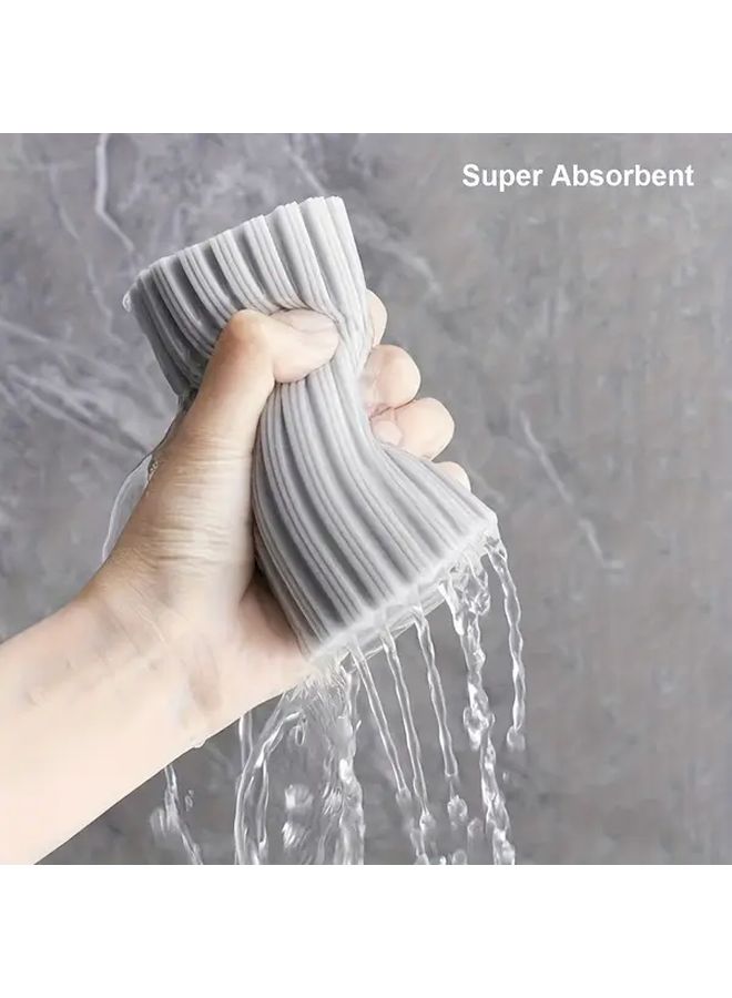 Magic Dust Trapping Wet Wipes With Super Absorbent Natural Sponge Gray Flat Design For Baseboards Vents Fans Mirrors Cobweb Remover Bedroom Bathroom Living Room Outdoor 1pc - Image 1