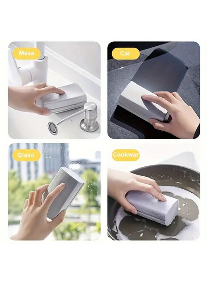 Magic Dust Trapping Wet Wipes With Super Absorbent Natural Sponge Gray Flat Design For Baseboards Vents Fans Mirrors Cobweb Remover Bedroom Bathroom Living Room Outdoor 1pc - Image 5