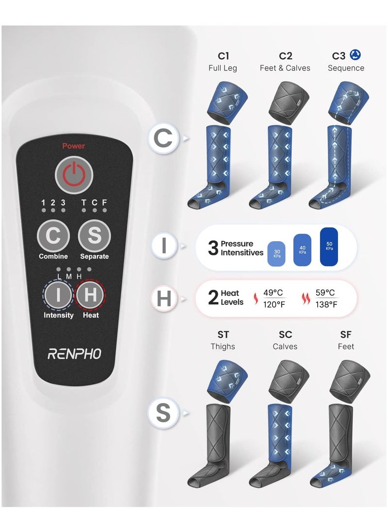 RENPHO RENPHO 6 Modes Leg Massager with 2 Heat for Circulation  - Image 3