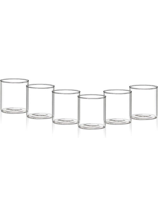 Vision Transparent Squat Glass/Cold Drink Tumbler/ Beer Glass/Juice Glass Set of 6 Pcs (205 ML Each) Flame Proof Glasses, Microwave  Dishwasher Safe - Image 3