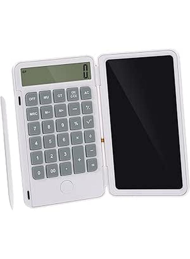 LCD Writing Tablet with Calculator 10 Inch Portable Notepad for Students Office Use - Image 1