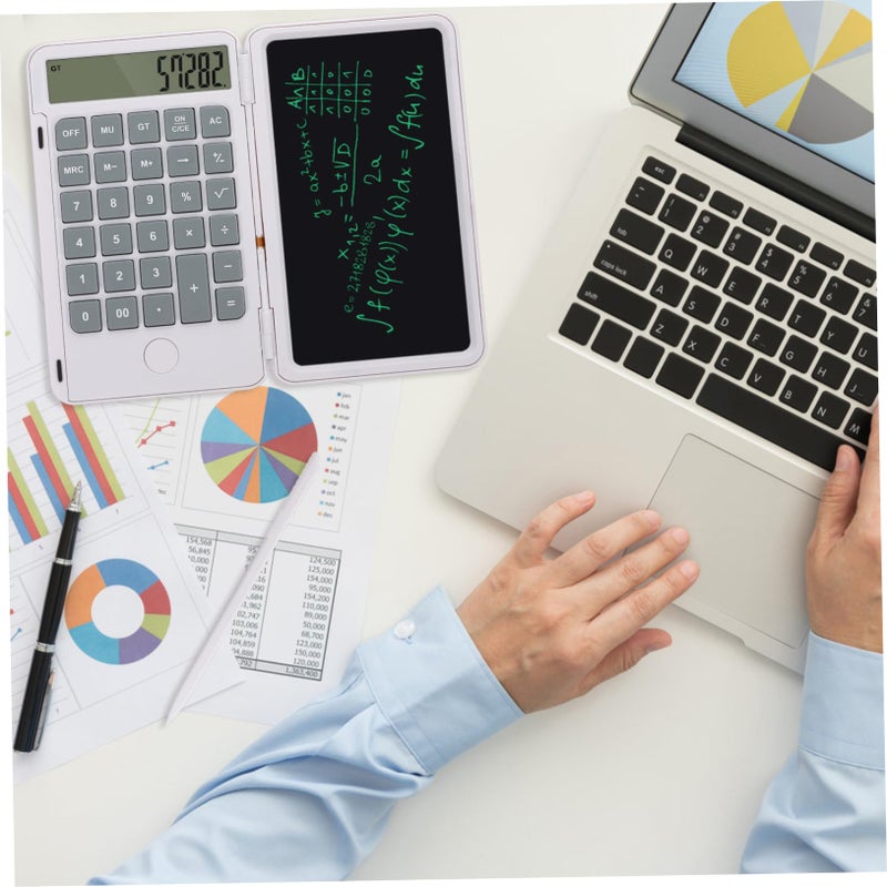 LCD Writing Tablet with Calculator 10 Inch Portable Notepad for Students Office Use - Image 3