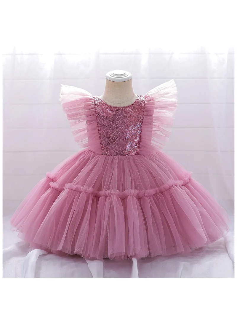 D'Daniela Alice Butterfly Dark Pink Party Dress