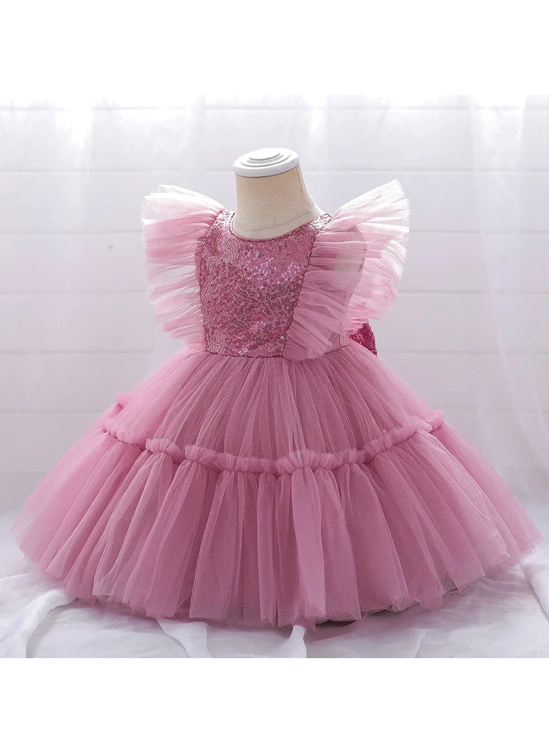 D'Daniela Alice Butterfly Dark Pink Party Dress