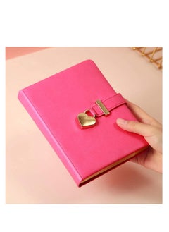 Heart-Shaped Lock Diary with Key, Leather Journal Diary with Lock for Girls, B6 Cute Locking Journals for Kids, Made of Animal-Friendly Leather, 5.3 x 7 Inch