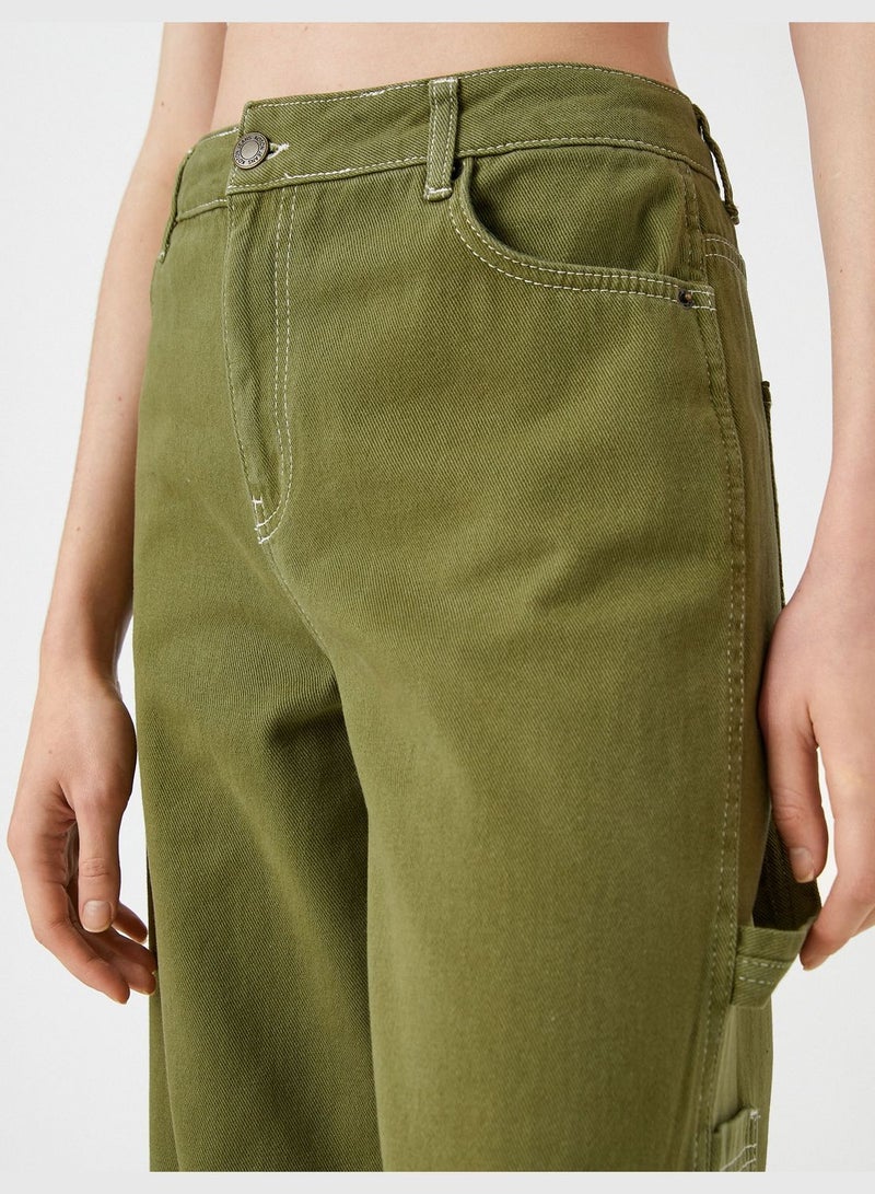 KOTON Wide Leg Denim Trousers High Waist - Bianca Jean - Image 5