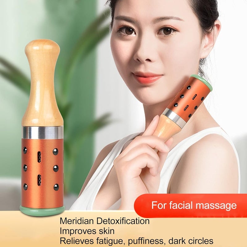 klarako Warm Moxibustion Rods, Warm Moxibustion Rods Relieve Fatigue Rolling Handheld Adjustable Facial Massager Moxa Rods - Image 2