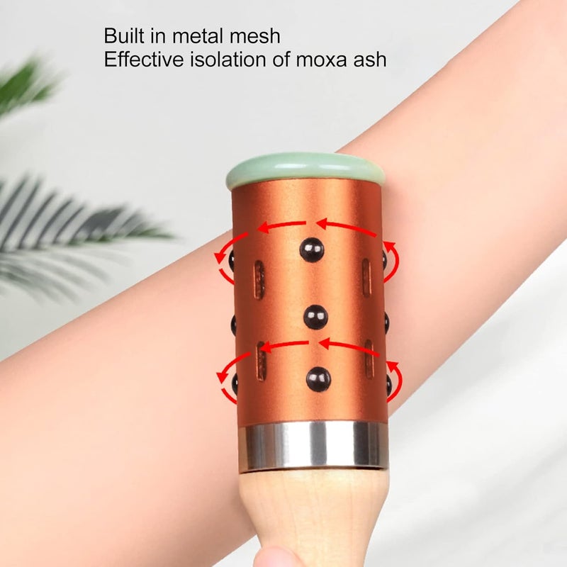 klarako Warm Moxibustion Rods, Warm Moxibustion Rods Relieve Fatigue Rolling Handheld Adjustable Facial Massager Moxa Rods - Image 3