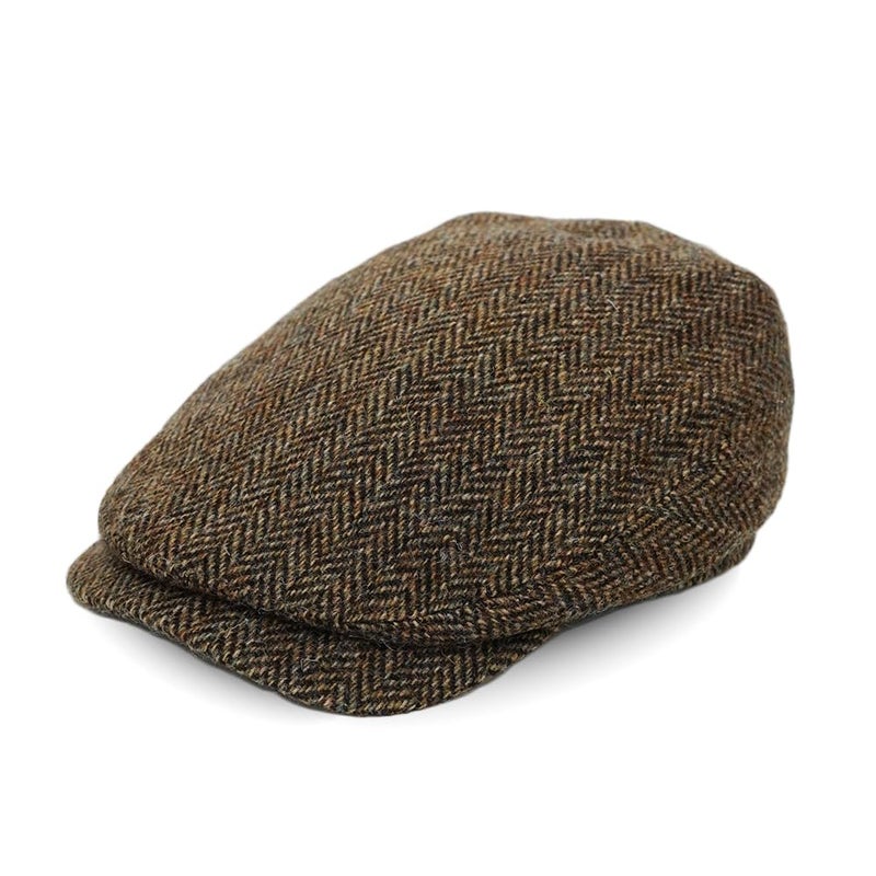 TAILORMAP Harris Tweed Newsboy Cap 100% Wool Flat Cap for Men (59CMï¼ŒUS Size 7 3/8) - Image 1