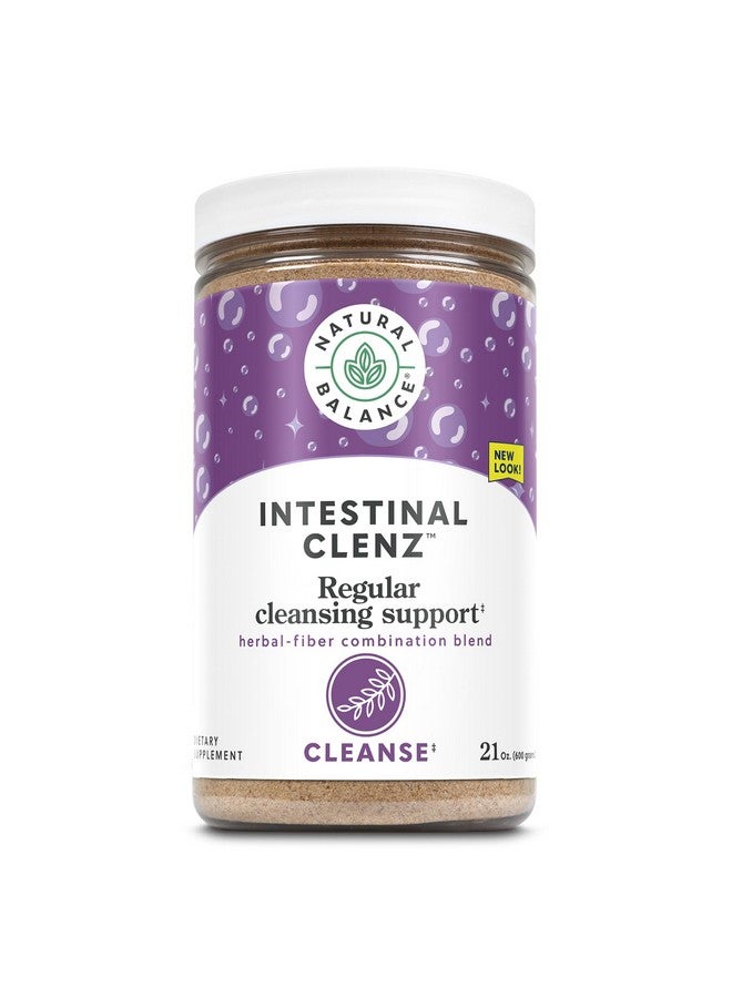 Natural Balance Intestinal Clenz Psyllium Herbal Cleansing Powder Healthy Digestion, Detox & Regularity Supplement No Gluten 21oz, 120 Serv. - Image 1