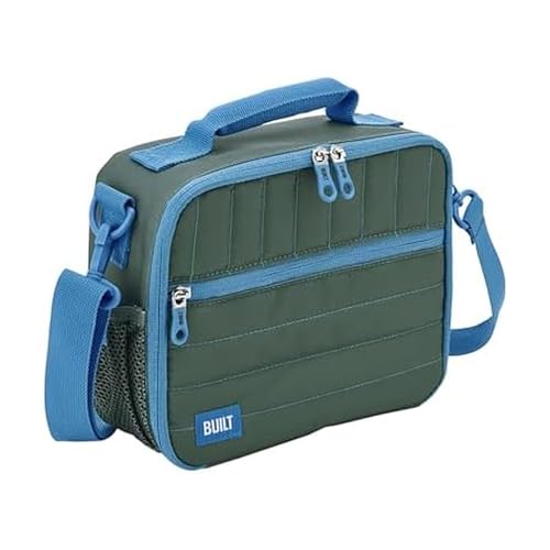 Built Puffer Waterresistant Polyester Lunch Box Lightweight Insulated and Reusable with Detachable Adjustable Strap Forest Green - Image 1