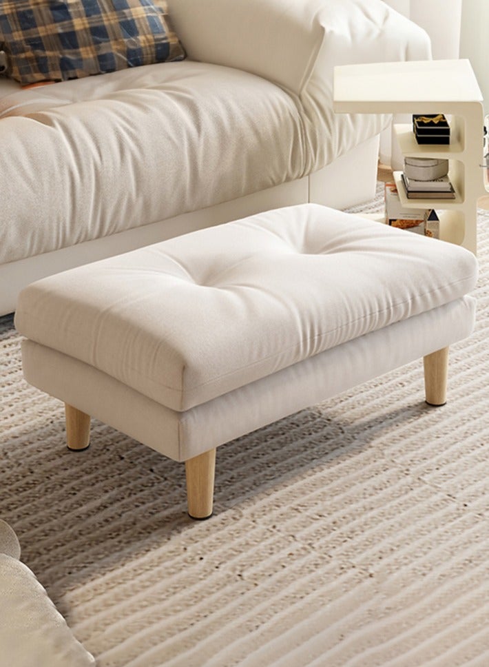 والالا مسند قدم خشبي متعدد الوظائف، مسند قدم عثماني، مسند قدم تحت المكتب، مقعد مسند متدرج، كرسي منزلي مع وسادة مسند قدم ناعمة قابلة للإزالة مع وسادة من طبقتين، أرجل كرسي للمنزل والمكتب - Image 1