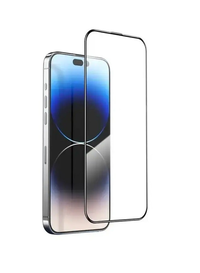HEXABEX iPhone 15 Pro Screen Protector High Quality Tempered Glass Screen Protector for iPhone 15 Pro 6.1" Black/Clear - Image 1