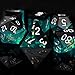 Haxtec Sharp Edge DND Dice Set Blue Black Resin Dice Gold Flakes DD Dice for RPG Role Playing Games Compatible with Dungeons and Dragons Gift War Series - Image 4