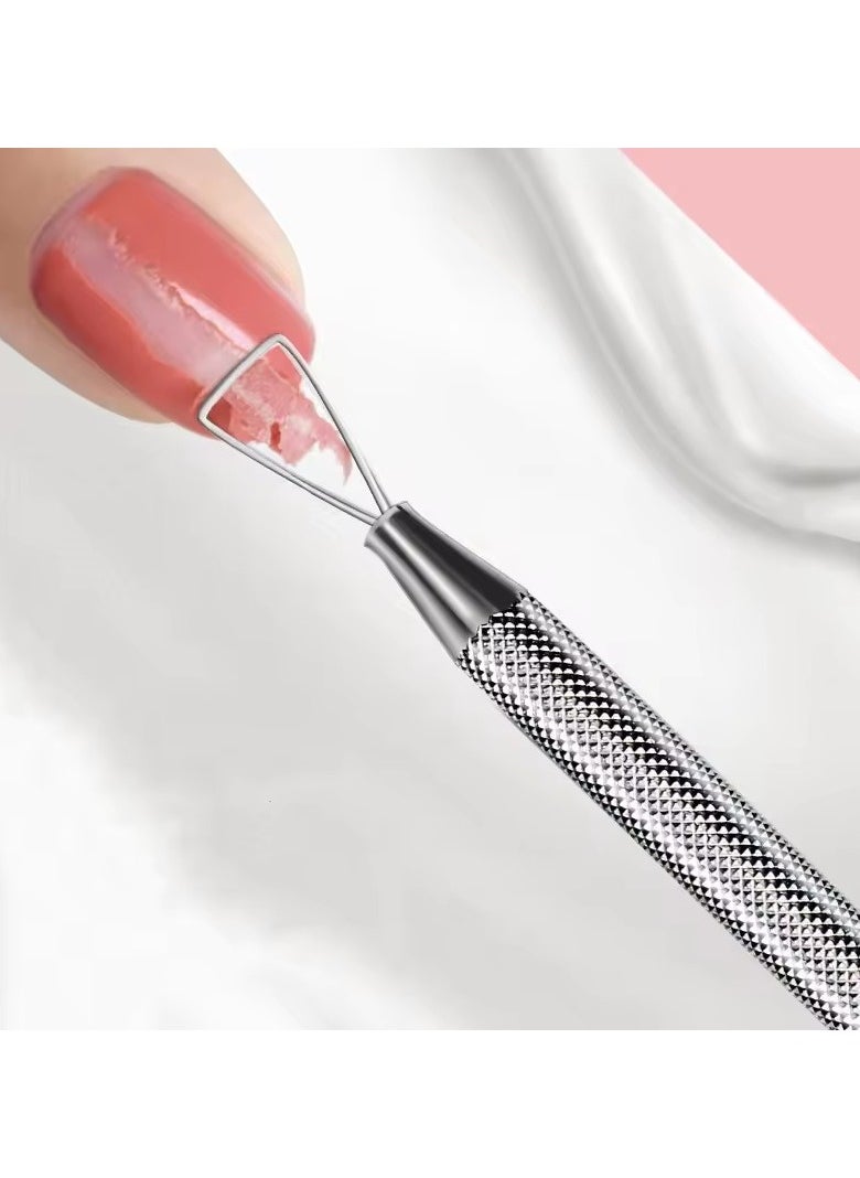 Goolsky Stainless Steel Nail Peeler Nail Art Polish UV Gel Remover Triangle Stick Rod Pusher Nail Art Tool For Manicure And Pedicure  - Image 1