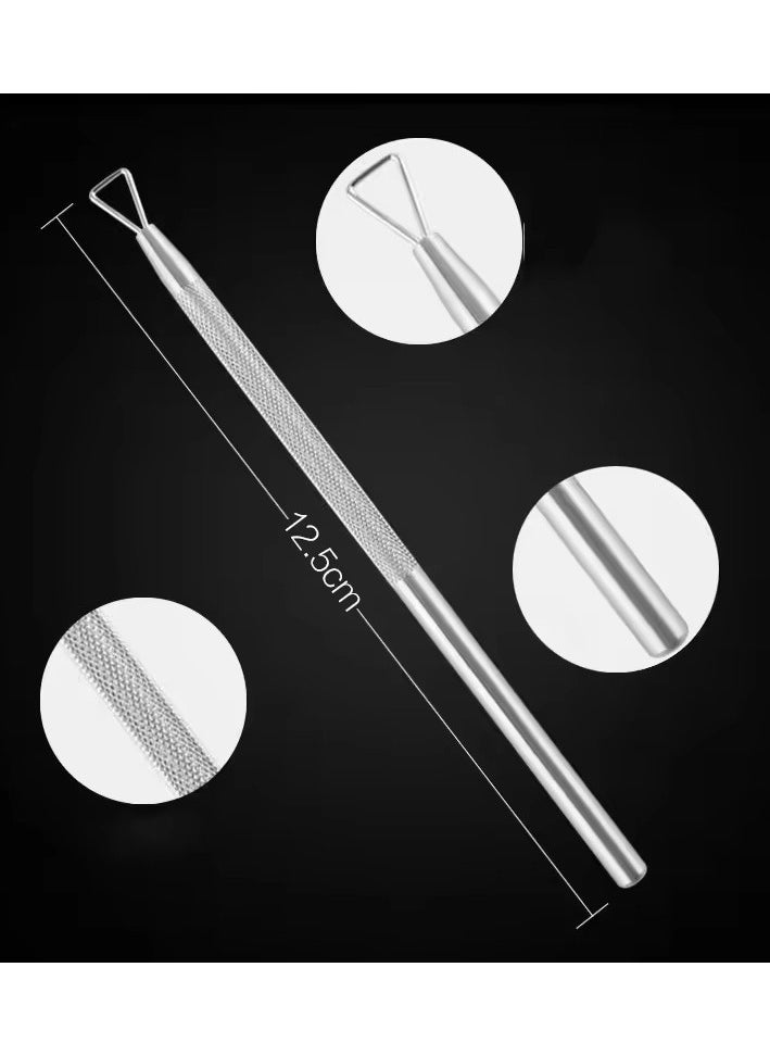 Goolsky Stainless Steel Nail Peeler Nail Art Polish UV Gel Remover Triangle Stick Rod Pusher Nail Art Tool For Manicure And Pedicure  - Image 3