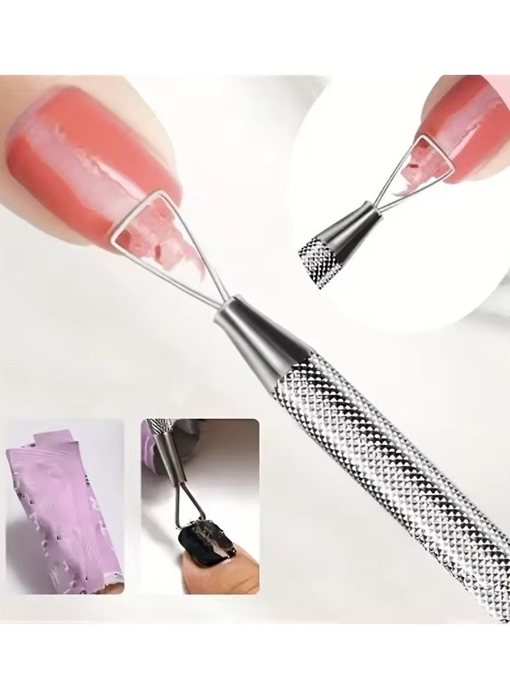 Goolsky Stainless Steel Nail Peeler Nail Art Polish UV Gel Remover Triangle Stick Rod Pusher Nail Art Tool For Manicure And Pedicure  - Image 4