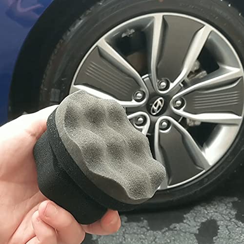 IPELY 2 Pack Large Tire Shine Applicator Pad, Durable and Reusable Hex-Grip Tire Dressing Applicator Pad for Applying Tire Shine - Image 2
