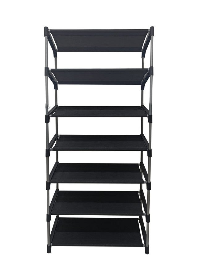 ROBMOB 6 Tier Metal Shoe Rack Collapsible Shoe Organiser with Adjustable Shelves Space Saving Lightweight Racks Foldable Sneaker Footwear Best for Men, Women, Boots, Slippers (Grey Cover) - Image 4