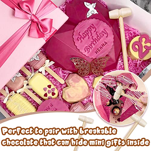 Caffox Mini Wooden Hammers for Chocolate, 30Pcs Small Wooden Mallets for Breakable Chocolate Heart, Crafts - Image 5
