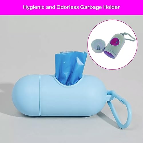 Safe-O-Kid Baby Disposable Diaper Bags with Dispenser – Leak-Proof & Odor Control, Unscented, Multipurpose Trash Bags for Diapers/Nappies, 1 Box with 15 Packets & Removable Capsule Holder (Blue) - Image 4