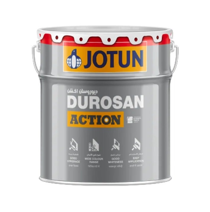 DUROSAN Action Matt 4L White – Acrylic Copolymer Emulsion Paint for Smooth, Durable, Washable Interior Finish