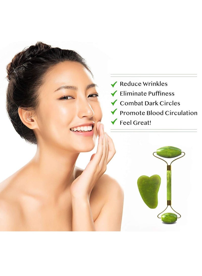 ZGTS 2 PCS Jade Roller Massager - Image 2